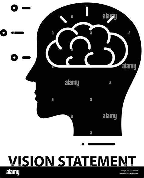 Vision Statement Icon Black Vector Sign With Editable Strokes Concept