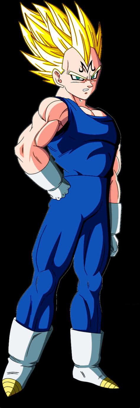 Download Super Saiyan Vegeta Standing Pose | Wallpapers.com