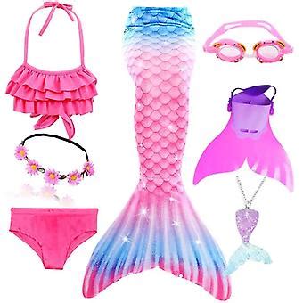 Meisjes Verjaardagsfeestje Zwemmen Zeemeermin Staart Jurk Badpak Bikini Zomerkleding Kinderen