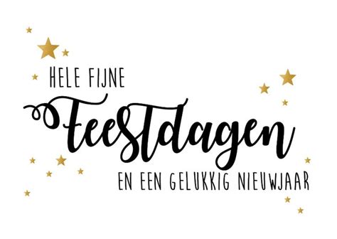 Kerstkaart Fijne Feestdagen Goudlook Kaartje2go Fijne Feestdagen