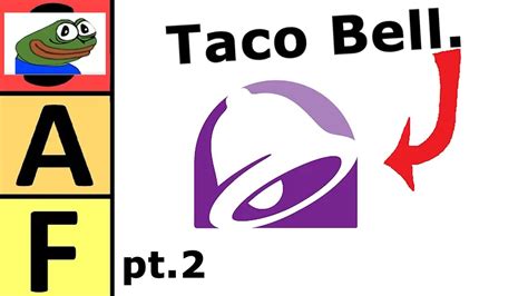 We Ranked All Taco Bell Menu Items Pt 2 Youtube