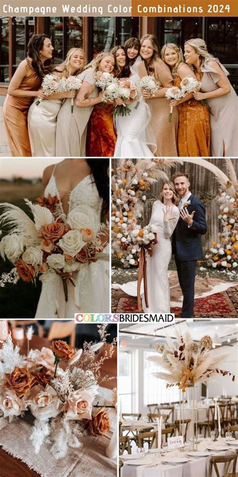 8 Elegant Champagne Wedding Color Combos For 2024 Champagne Wedding