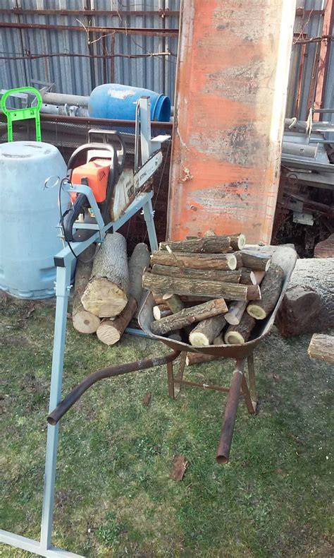 Log horse with chainsaw holder Drill Grape Electric Grape Crusher Log Splitter Cone Log Saw ...