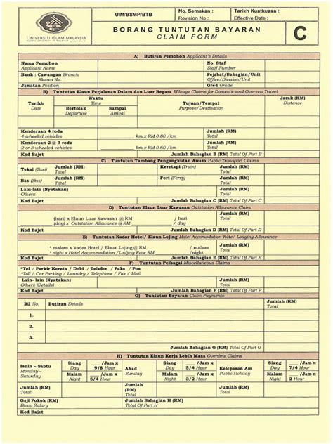 Borang Tuntutan Bayaran Pdf