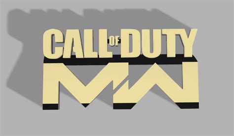 Free STL file COD Modern Warfare Logo 🚩・3D print design to download・Cults