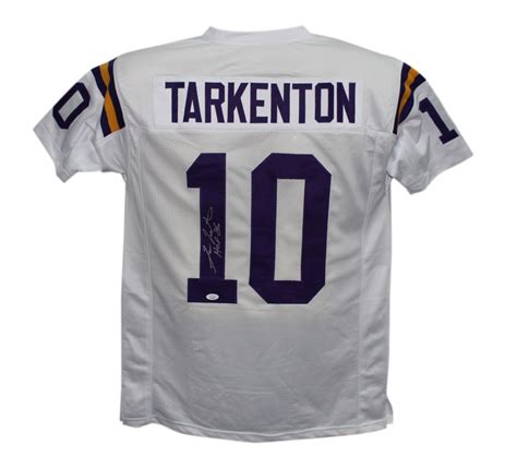 Fran Tarkenton Autographed Signed Pro Style White Xl Jersey Jsa