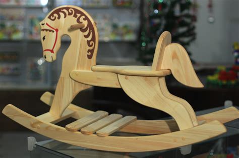 Лошадка-качалка "Сухарик" деревянная из массива сосны - купить по цене ...