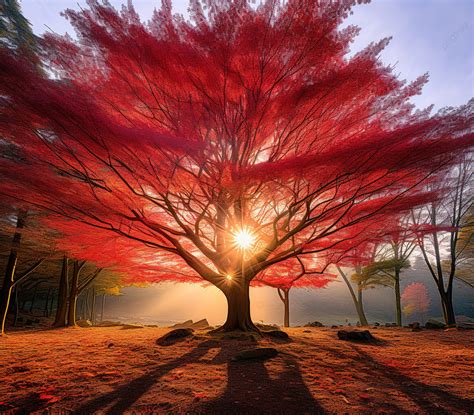 large tree  ground background light background scenery background