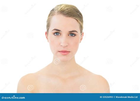 Belle Pose Blonde Satisfaite Image Stock Image Du Personne Assez