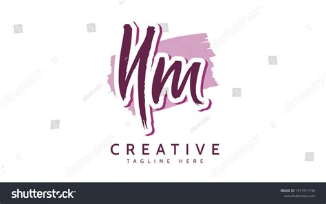 Nm Initials Handwriting Logo Vector Stock Vector (Royalty Free ...