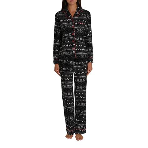 Blis Adult Woman Womens Long Sleeve Fleece Button Down Pajama Pj Pant