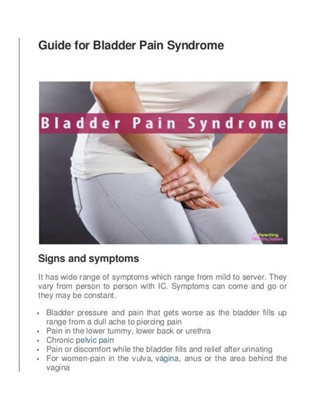 Bladder Pain Syndrome- Symtoms, Causes, Diagnosis and Treatment