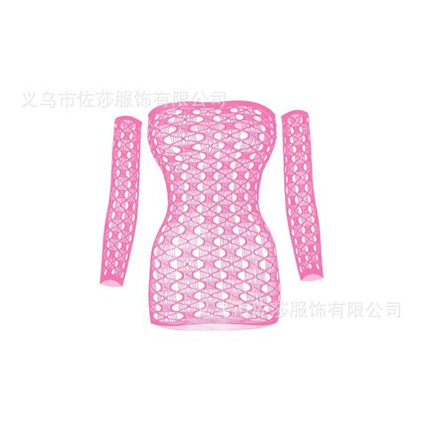 Generic Sexy Lingerie New Sexy Fishnet Mesh Hip Skirt One Piece Tube Top Hollow Out See Through