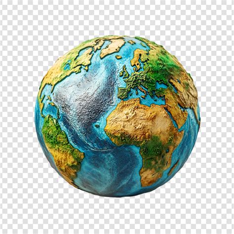 Детальная модель земного шара Зелёная Голубая Коричневая планета | AI ...