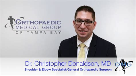 Meet Dr Christopher Donaldson Orthopaedic Medical Group Of Tampa Bay