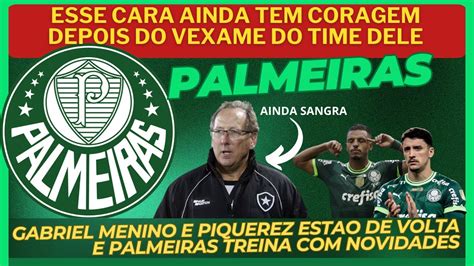 JOHN TEXTOR PROVOCA PALMEIRAS PIQUEREZ E MENINO DE VOLTA E PALMEIRAS