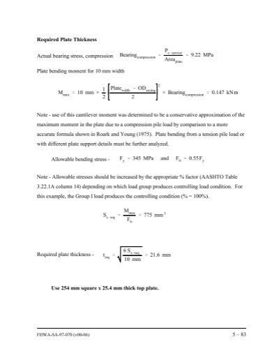 Required Plate Thickness