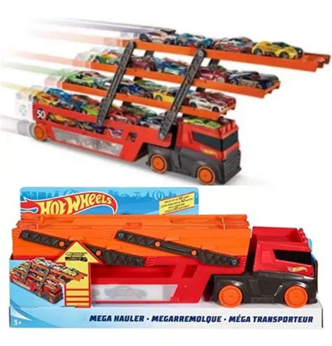 Hot Wheels Mega Remolque Camion Para Carros Extensible Env O Gratis