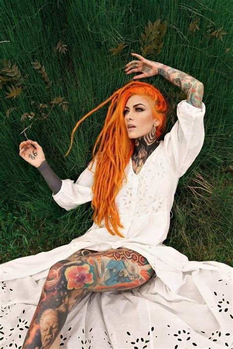pin  alex  lena scissorhands girl tattoos girl dreads