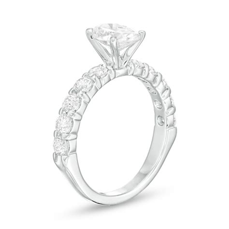 2 Ct Tw Oval Diamond Engagement Ring In 14k White Gold From This