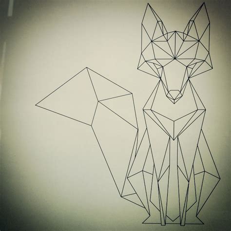 Geometric fox - Imgur | Geometric fox, Geometric animals, Geometric drawing