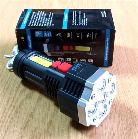 Фонарь Светодиодный Аккумуляторный L-29, Супер Яркий, Индикатор Зарядки ...