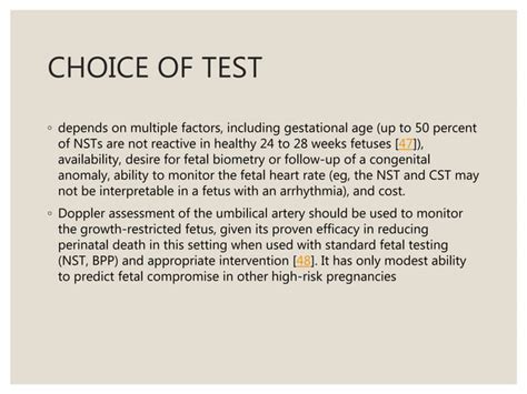 Antepartum Fetal Testing PPT