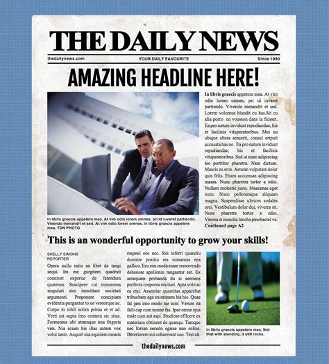 Full Page Newspaper Ad Template