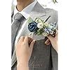 Amazon Ling S Moment Dusty Blue Pocket Boutonniere Single Navy