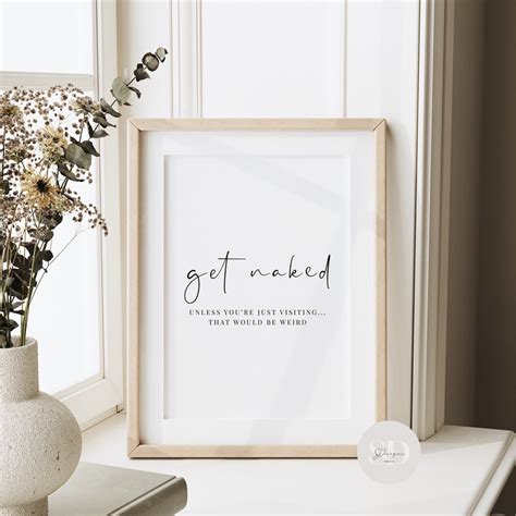 Funny Get Naked Bathroom Toilet WC Quote Print Shower Room Etsy