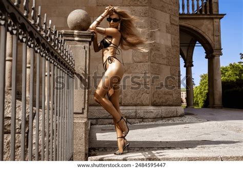 Sexy Blonde Model Fashionable Bikini Luxury Stock Photo Shutterstock