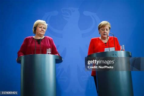 Norwegian Prime Minister Erna Solberg Photos and Premium High Res ...