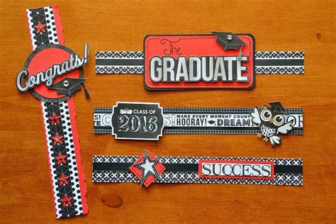 Title Borders For Your Graduation Scrapbook Pages Graduation Scrapbook School Scrapbook