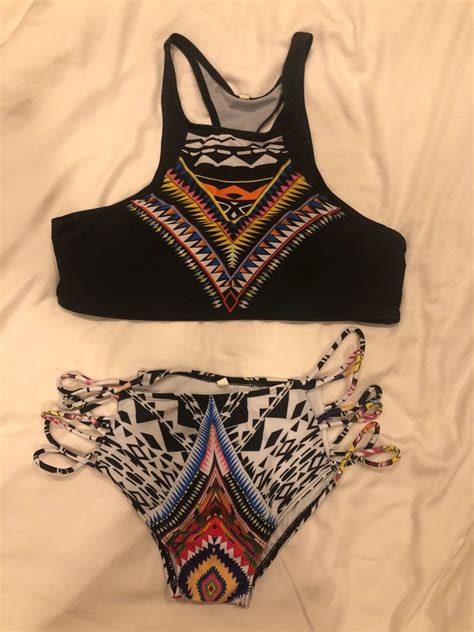 Aztec Tribal Bikini Women S Fashion Swimwear Bikinis Swimsuits On Carousell