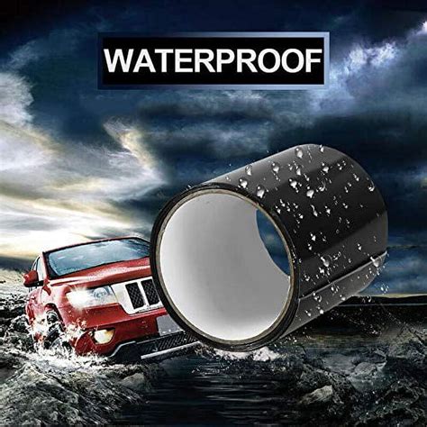 Waterproof Tape Rubberized Automotive Adhesive Tape, Black, 4 inches x ...
