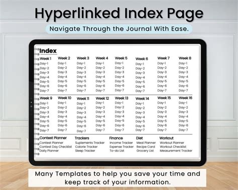 16 Week Bikini Competition Digital Planner Bodybuilding Figure Physique Wellness Fitness