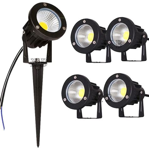 4pcs 새로운 스타일 Cob 정원 잔디 램프 220v 110v 12v 야외 Led 스파이크 빛 3w 5w 10w 경로 풍경