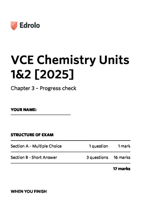 Vce Chemistry Unit 3 1