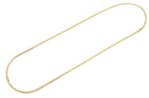 Icebox 2 5MM Flat Curb Link 14k Solid Gold Chain