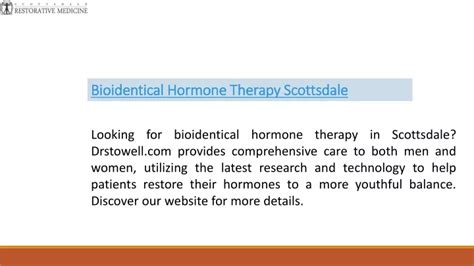 Ppt Bioidentical Hormone Therapy Scottsdale Powerpoint Presentation