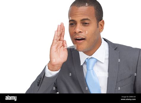 Business Man Calling Someone Gesture Hi Res Stock Photography And