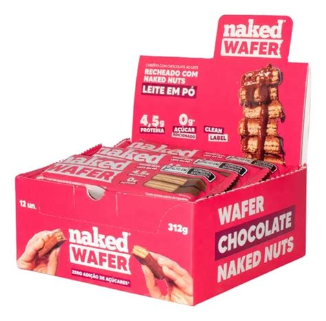 Naked Wafer Chocolate Zero Açucar Naked Nuts Cx C 12un 312g Frete grátis