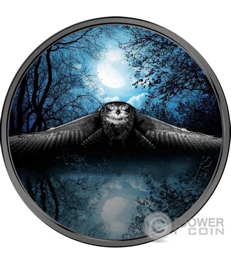 Owl Night Hunters Oz Monnaie Argent Francs Ivory Coast