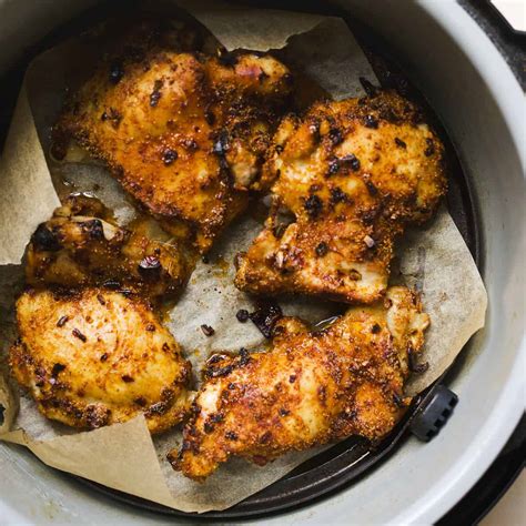 Quick Air Fryer Chicken Thighs With Taco Spices Hot Honey Roots