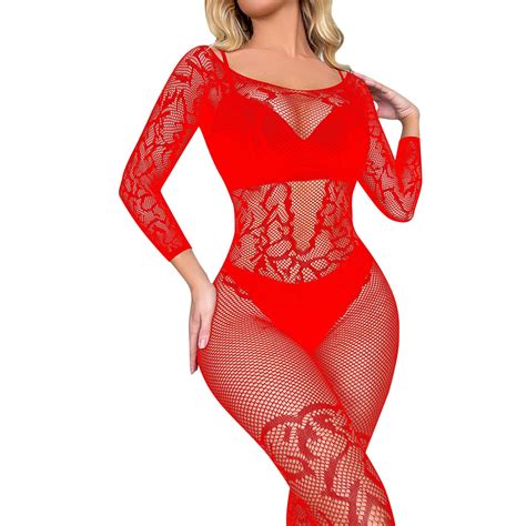 Yuhaotin Leather Lingerie Body Suit Plus Size Women Fishnet Jumpsuit