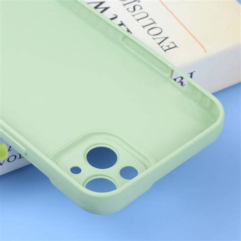 Liquid Silicone Full Coverage Phone Case For iPhone 14 Max (Light Green