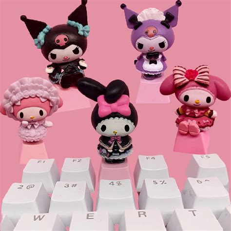 Kawaii Sanrio Kuromi Single R4 Keycap Cartoon Cute My Melody Three