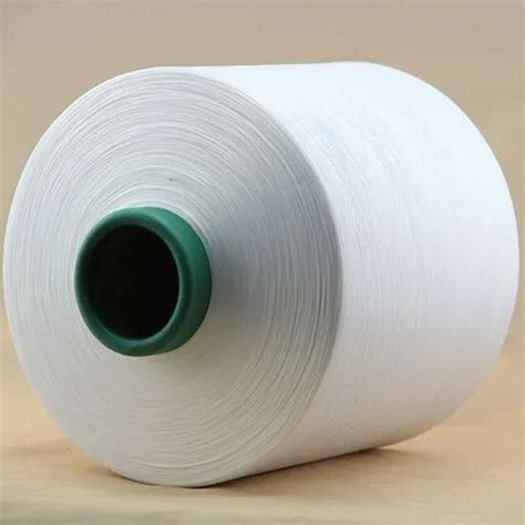 Semi Dull Plain 300 96 White NIM TEX Polyester Textured Yarn For Use