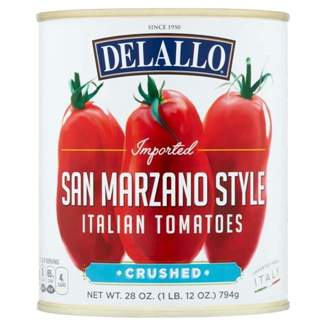 Delallo San Marzano Style Crushed Tomatoes 28oz Can 3 Pack