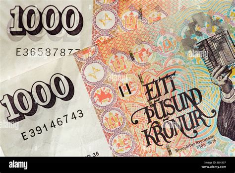 Icelandic Currency Money 1000 Kronur Hi Res Stock Photography And